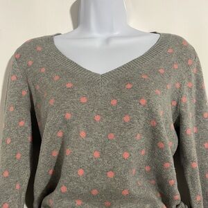 Old Navy Women’s Pink/Gray Polka Dot Sweatshirt!